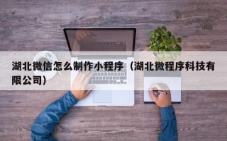河源湖北微信怎么制作小程序（湖北微程序科技有限公司）